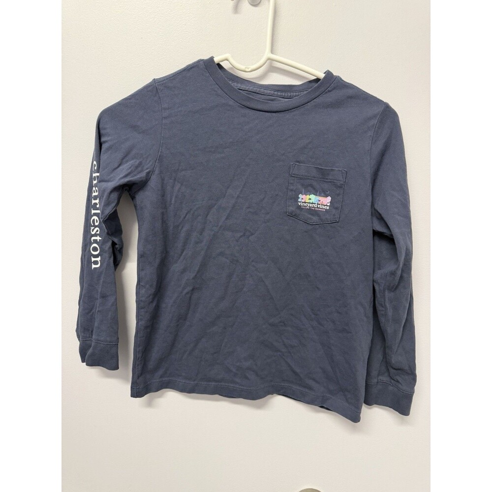 Kids Vineyard Vines Long Sleeve Charleston T Shirt Size 7